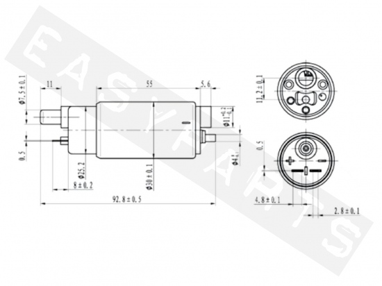 Fuel pump RMS T-Max/ X-Max/ Neo's 4T/ Piaggio 125-300 IE